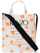 Kenzo Invitation Polka Dot Tote - White
