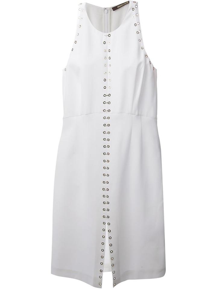 Roberto Cavalli Eyelet Detail Dress