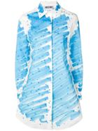 Moschino Brushstroke Shirt Dress - White