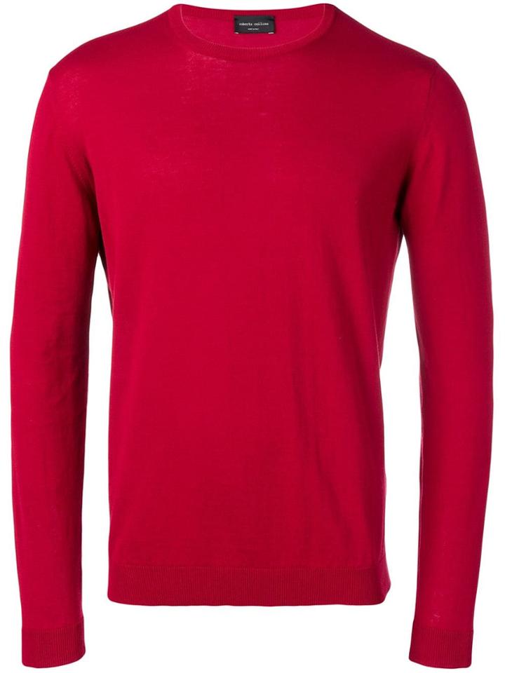 Roberto Collina Slim Fit Knitted Jumper - Red