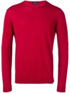 Roberto Collina Slim Fit Knitted Jumper - Red
