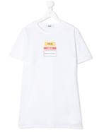 Msgm Kids Teen Identity Print T-shirt - White