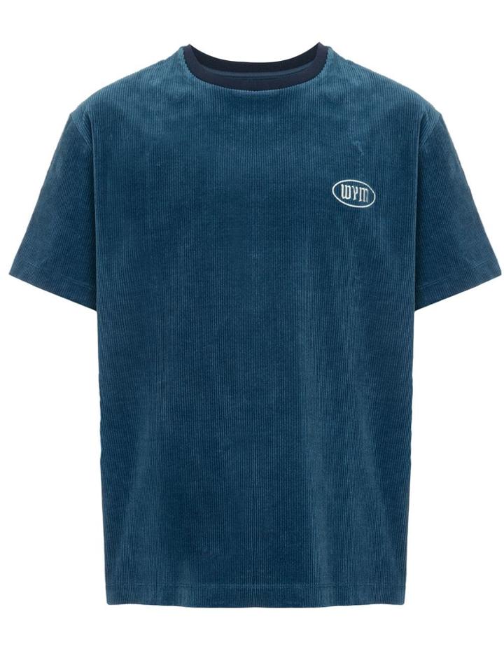 Wooyoungmi Logo Embroidered T-shirt - Blue