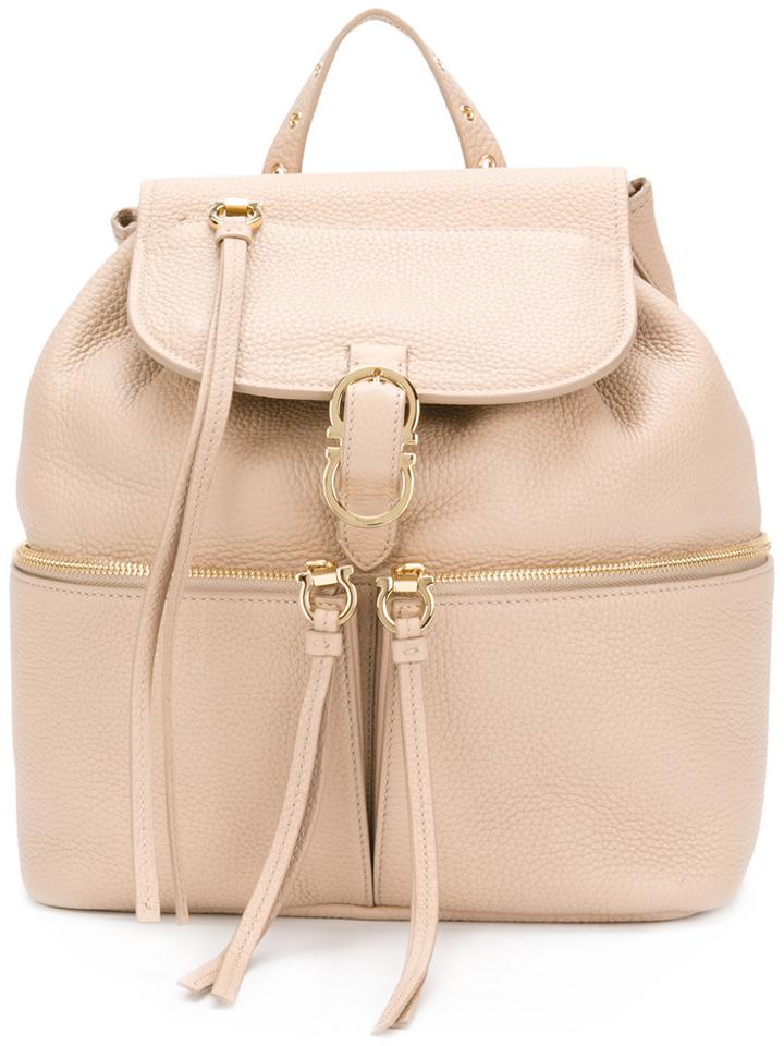 Salvatore Ferragamo Gancio Rucksack - Nude & Neutrals