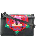 Loewe Floral Shoulder Bag, Women's, Black, Leather