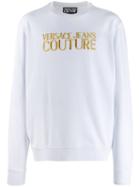 Versace Jeans Couture Embroidered Logo Sweatshirt - White
