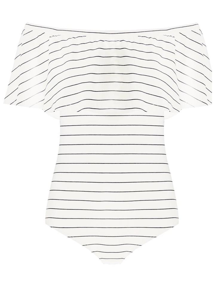 Andrea Marques Off Shoulder Bodysuit, Women's, Size: 42, White, Cotton