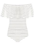 Andrea Marques Off Shoulder Bodysuit, Women's, Size: 42, White, Cotton