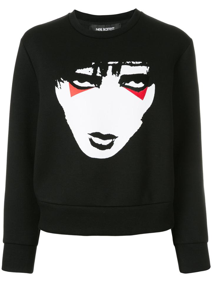 Neil Barrett Kiss Print Jumper - Black