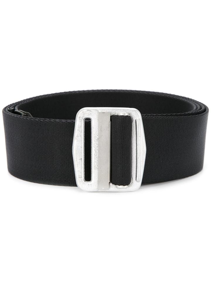 Julius Embroidered Elastic Belt - Black