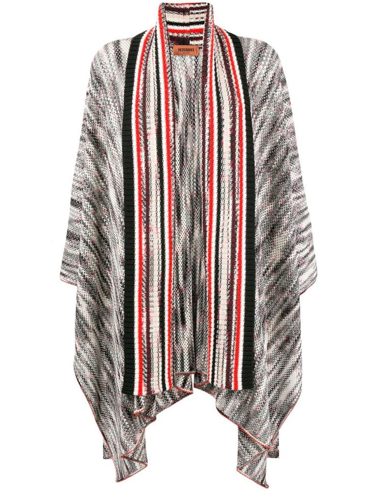 Missoni Striped Open Front Cardigan - Black