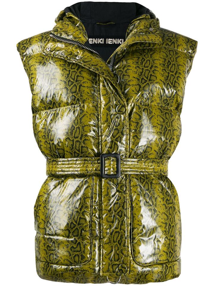 Ienki Ienki Snake Print Gilet - Green