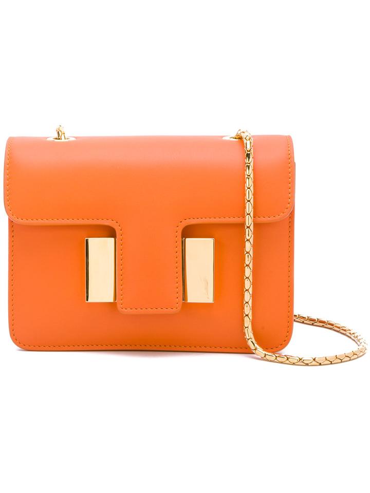 Tom Ford - Sienna Shoulder Bag - Women - Calf Leather - One Size, Yellow/orange, Calf Leather