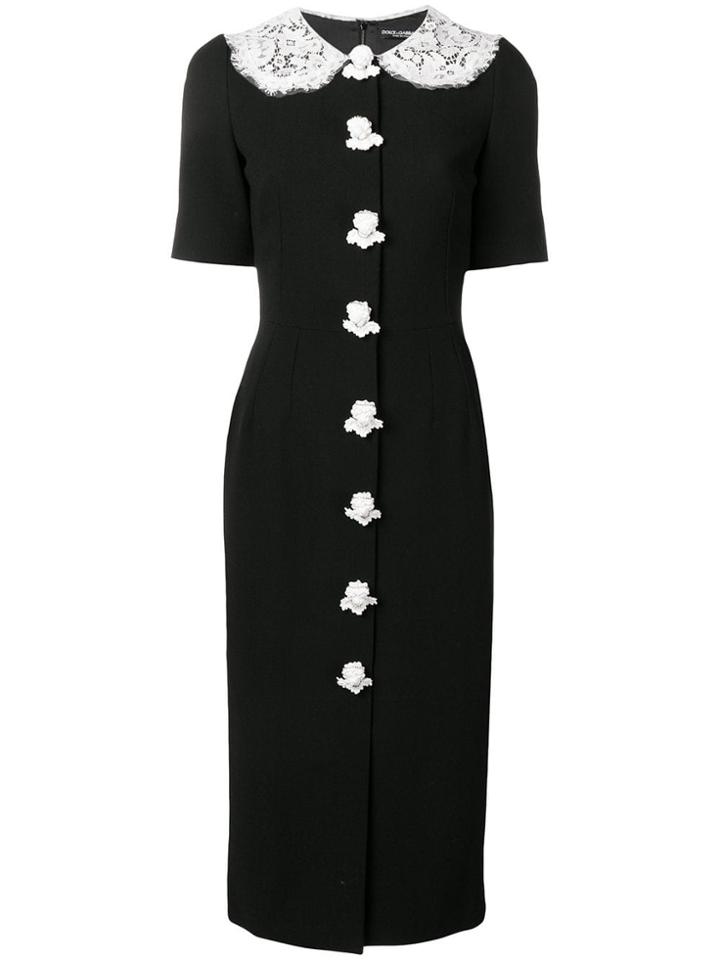 Dolce & Gabbana Angel Button Dress - Black
