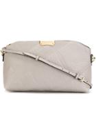 Burberry Embossed Check Clutch, Grey, Calf Leather