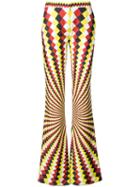 Mary Katrantzou - Checkerboard Flared Trousers - Women - Silk - 12, Silk