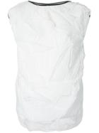 Lydia L. Isabeau Crushed Pleat Top - White