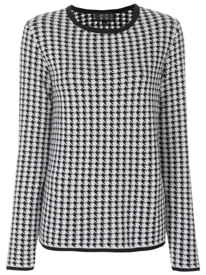 Giambattista Valli Houndstooth Pattern Jumper - Black