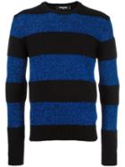 Dsquared2 Striped Jumper, Men's, Size: Small, Black, Virgin Wool/polyimide/polyester