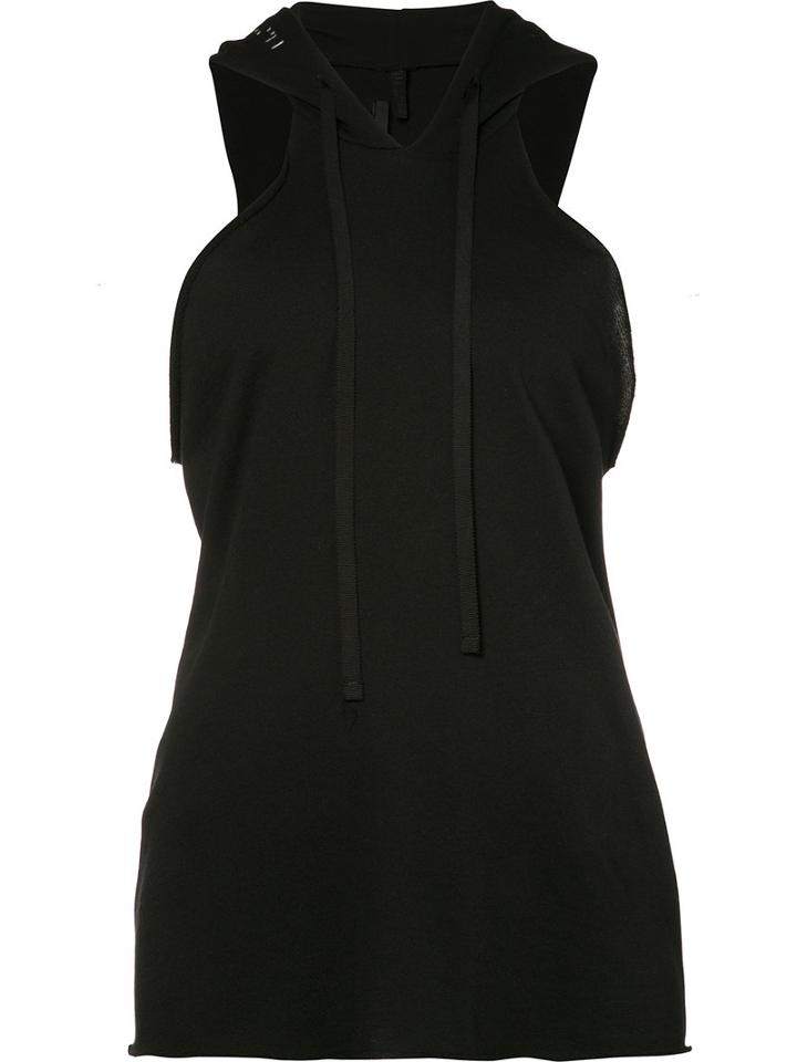 Unravel Project - Hooded Tank Top - Women - Cotton/cashmere - S, Black, Cotton/cashmere