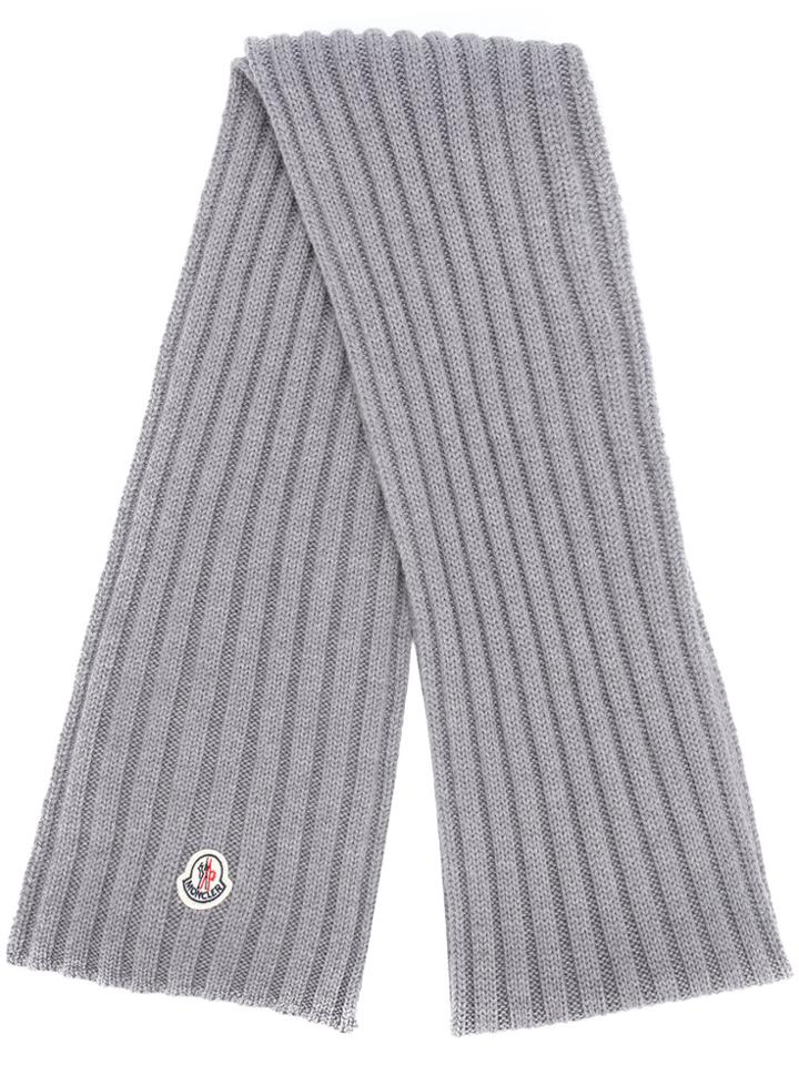 Moncler Chunky Knit Scarf - Grey