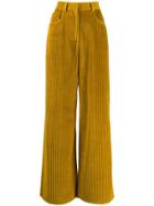 M Missoni High-waist Corduroy Trousers - Yellow
