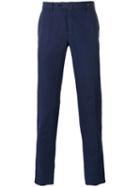 Pt01 - Slim-fit Chino Trousers - Men - Cotton/linen/flax - 56, Blue, Cotton/linen/flax