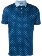 Borrelli Printed Polo Shirt - Blue