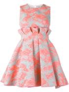 Msgm Jacquard Skater Dress, Women's, Size: 42, Pink/purple, Polyamide/polyester/metallic Fibre