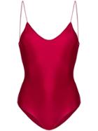 Oseree Travaillé Maillot Swimsuit - Red