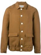Sunnei Cutaway Collar Bomber Jacket, Men's, Size: Medium, Nude/neutrals, Cotton