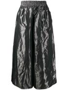 Palomo Spain Metallic Flared Trousers - Grey