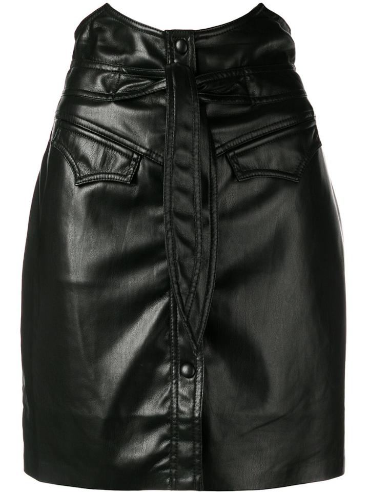 Nanushka Horned Waist Mini Skirt - Black