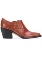 Chloé Woven Pointed Ankle Boots - Brown
