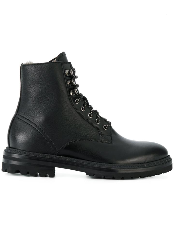 Fabi Lace-up Boots - Black