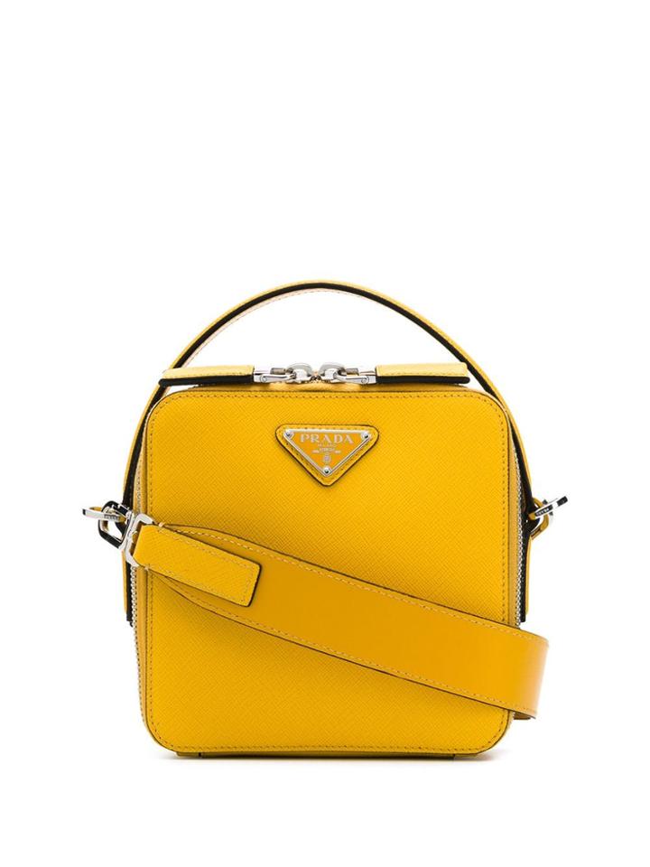 Prada Logo Shoulder Bag - Yellow