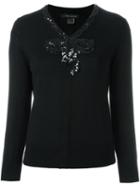Marc Jacobs Sequinned Bow Cardigan, Women's, Size: Small, Black, Wool