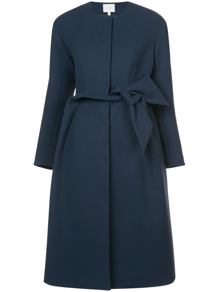 Delpozo Crepe Bow Coat - Blue