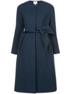 Delpozo Crepe Bow Coat - Blue