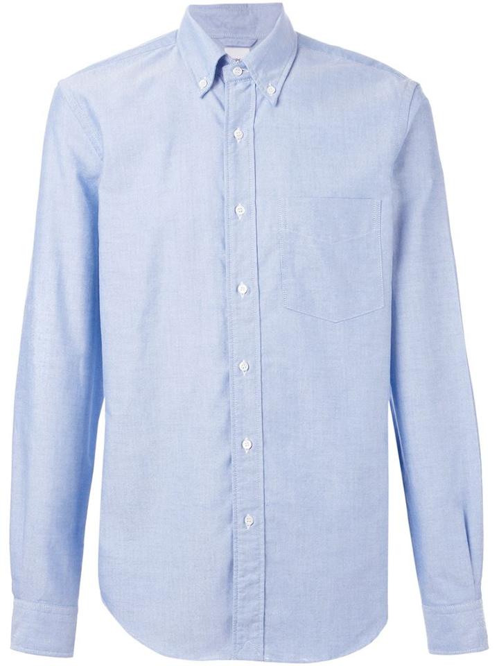 Aspesi Button Down Collar Shirt, Men's, Size: 43, Blue, Cotton