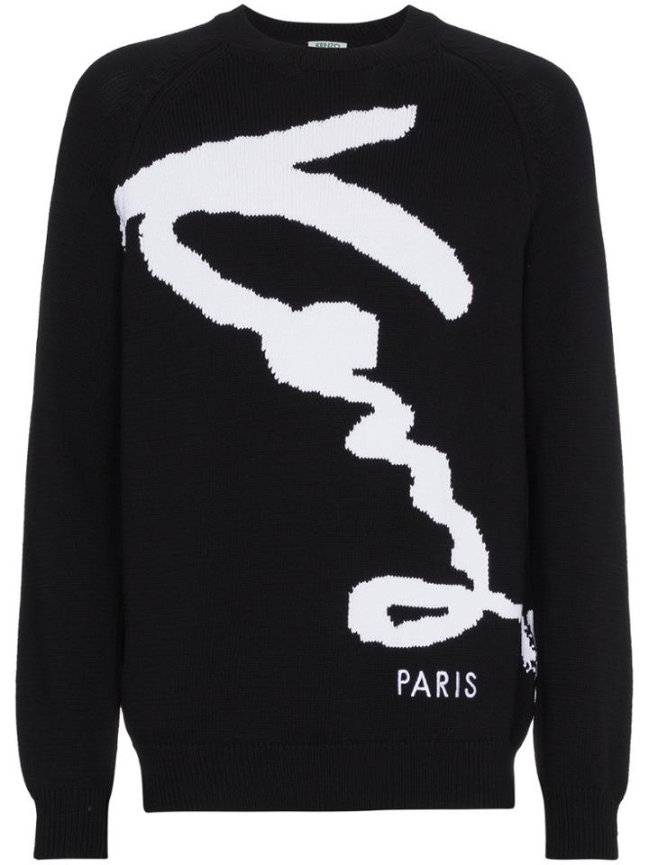 Kenzo Black Signature Logo Sweater