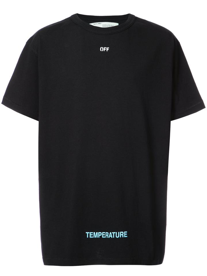 Off-white Temperature Rear Striped T-shirt - Black