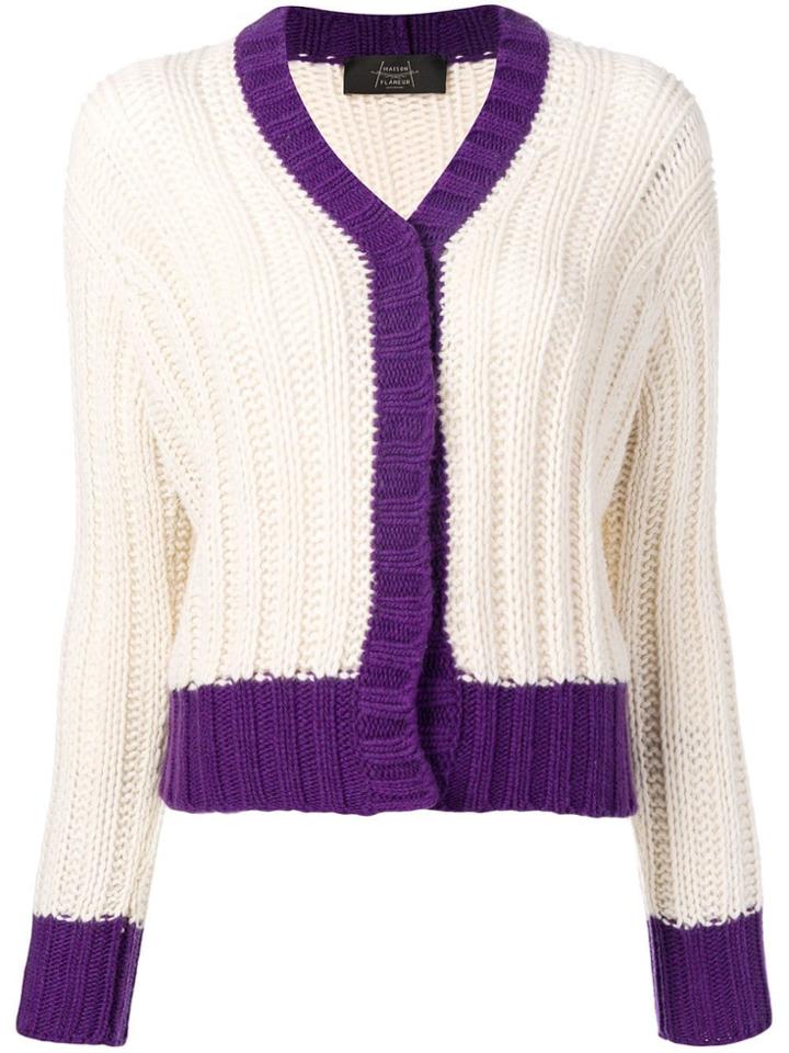 Maison Flaneur Cashmere Cardigan - White