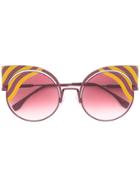 Fendi Eyewear 'hypnoshine' Fashion Show Sunglasses - Pink & Purple