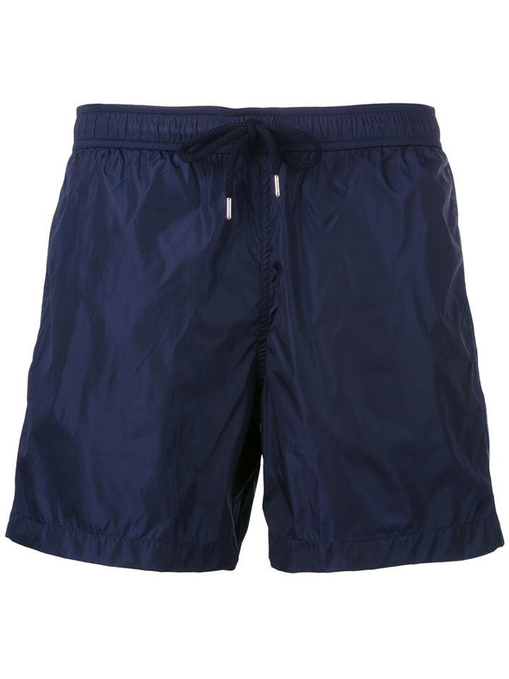 Moncler - Logo Plaque Swimming Trunks - Men - Polyamide/polyester - Xs, Blue, Polyamide/polyester