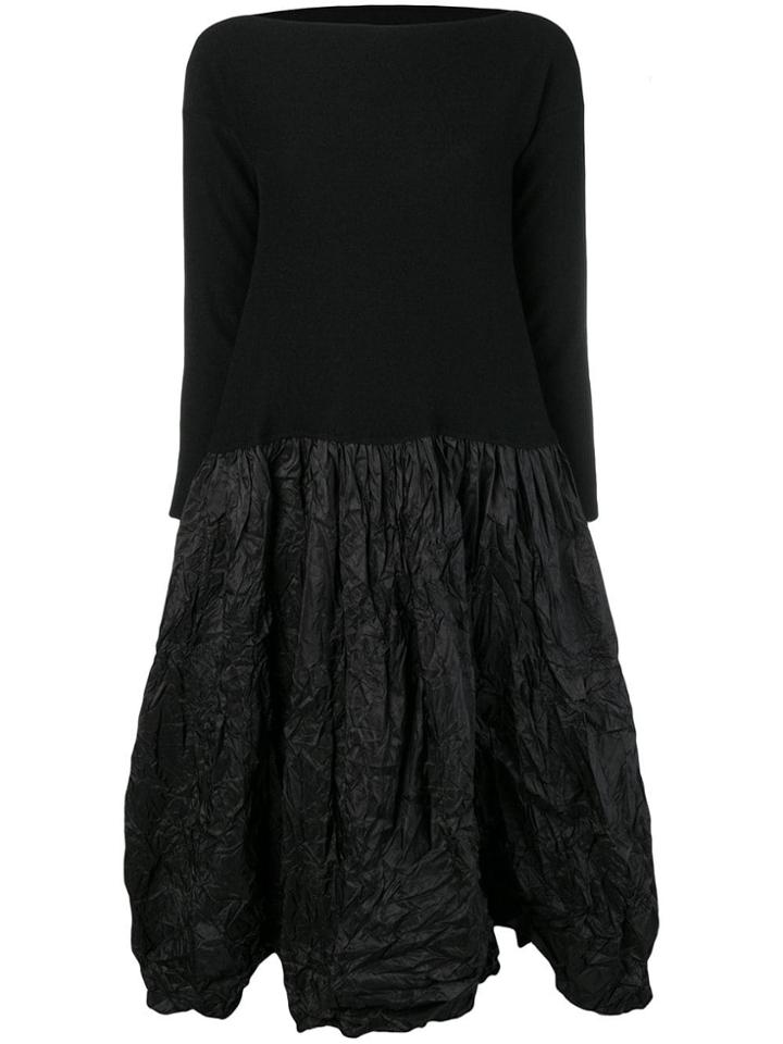 Daniela Gregis Boat Neck Midi Dress - Black