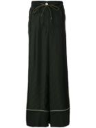 Sacai Piped Trim Palazzo Pants - Green