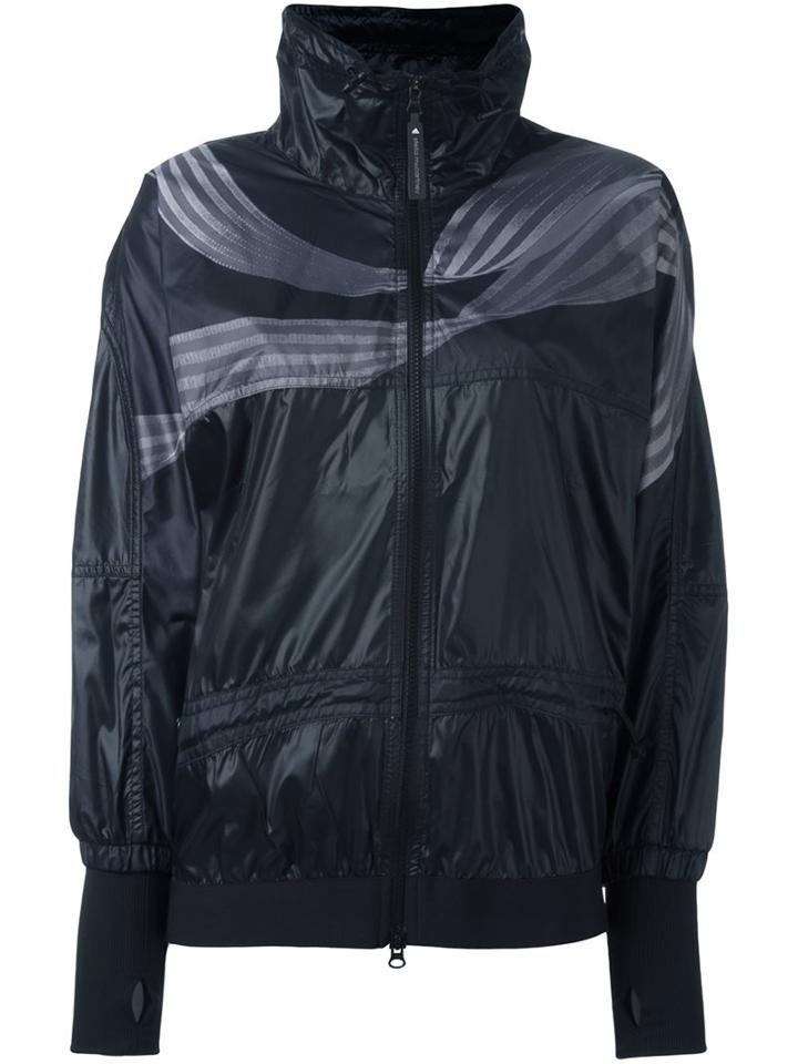 Adidas By Stella Mccartney High Neck Gloves Jacket, Women's, Size: Small, Black, Polyester