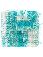Maison Margiela Long Knitted Scarf - Blue