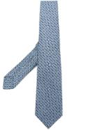 Kiton Classic Embroidered Tie - Blue